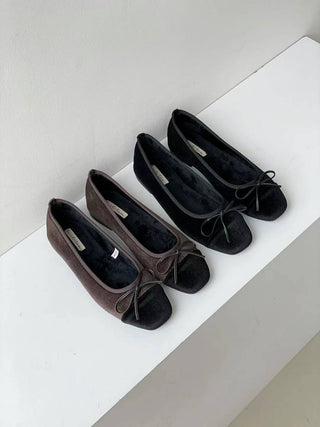 Cap-Toe Suede Bow Flats 香港女裝鞋