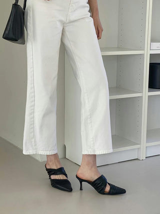 Pleated Wrap Heeled Mules 香港女裝鞋