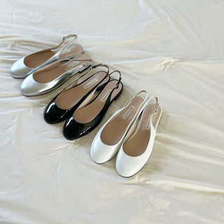 Round-Toe Slingback Flats 返工鞋