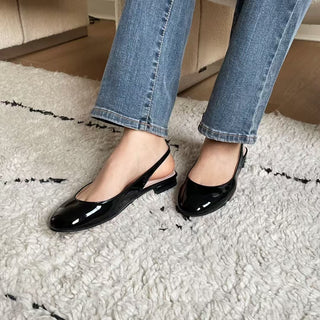 Round-Toe Slingback Flats 返工鞋