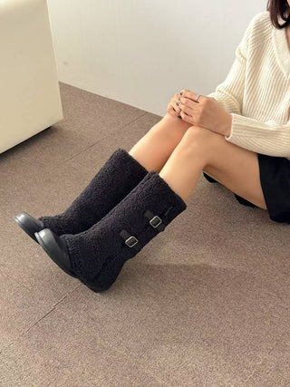 Teddy Buckled Boots 香港女裝鞋