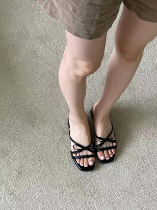Bow Heeled Sandals