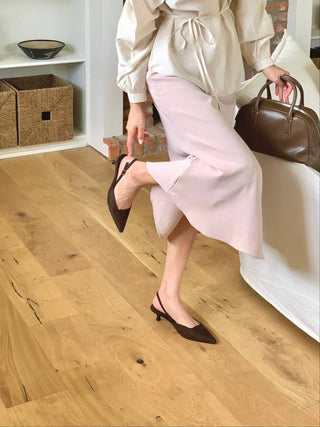 Suede Slingback Heels