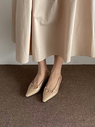Cross Low-Heel Pumps 香港女裝鞋