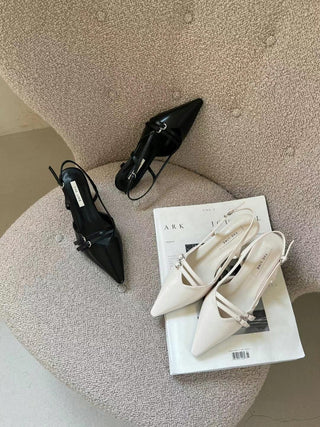 Double Buckled Kitten-Heel Pumps 高跟鞋