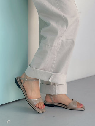 veline Square-Toe Sandals