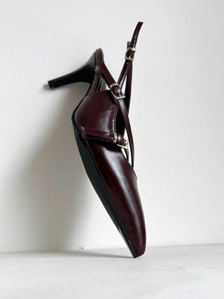 Double Buckled Slingback Heels