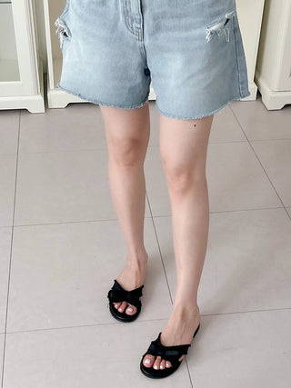 Bow Tweed Sandals 涼鞋