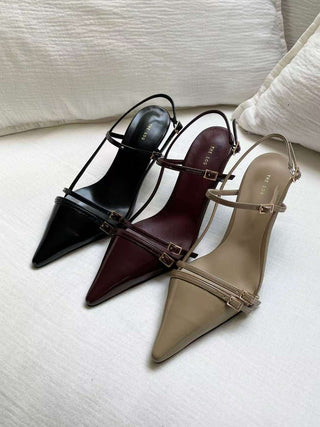Double Buckled Maple Heels 香港女裝鞋