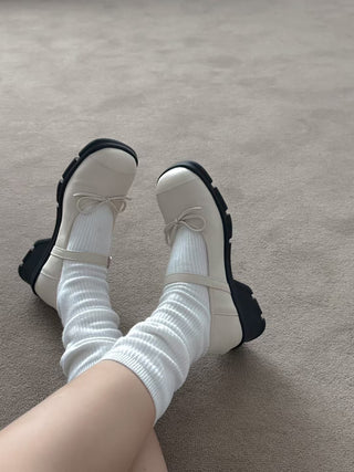 Square-Toe Bow Platform Mary Janes 女裝鞋