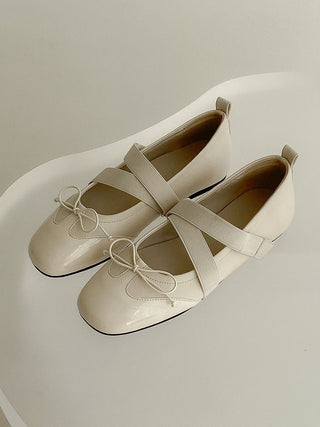 Bow Strap Ballerina Flats