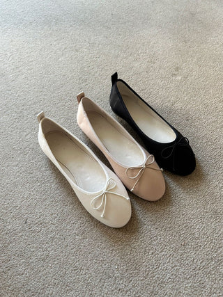 Satin Bow Flats