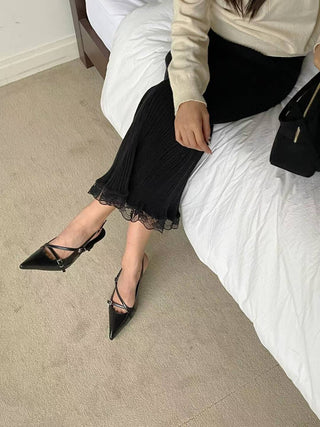 Double Buckled Slingback Heels