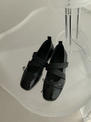 Bow Strap Ballerina Flats