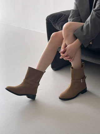 Side Buckled Ankle Boots 香港女裝鞋