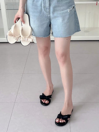 Bow Tweed Sandals 涼鞋