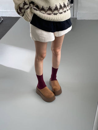 Suede Platform Slip-Ons 女裝鞋