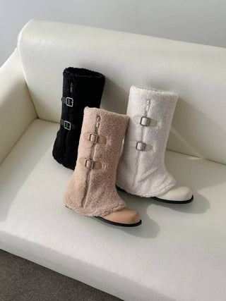 Teddy Buckled Boots 香港女裝鞋