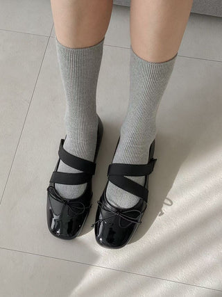 Bow Strap Ballerina Flats