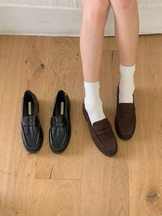 Wrinkled-detail Loafers