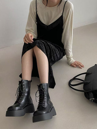 Lace Up Boots 韓國女裝鞋