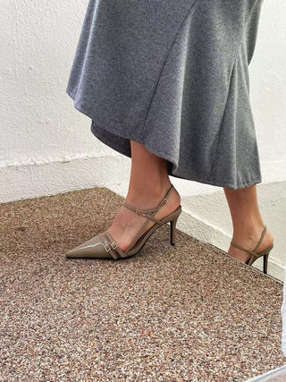 Double Buckled Maple Heels 香港女裝鞋