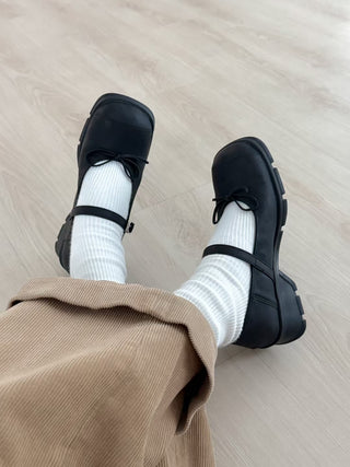 Square-Toe Bow Platform Mary Janes 女裝鞋
