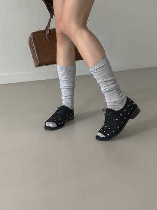 Dotted Laced Sandals