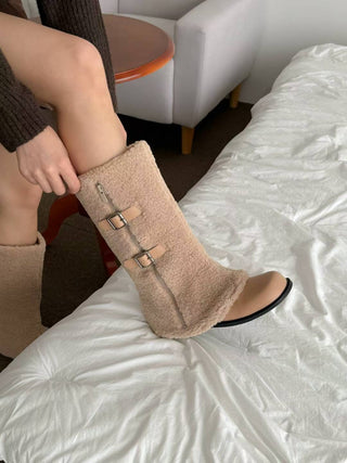 Teddy Buckled Boots 香港女裝鞋