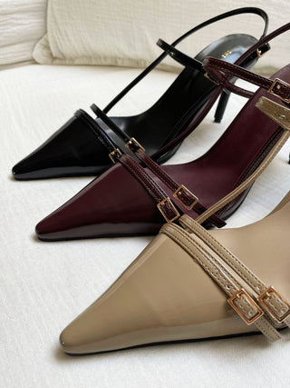 Double Buckled Maple Heels 香港女裝鞋