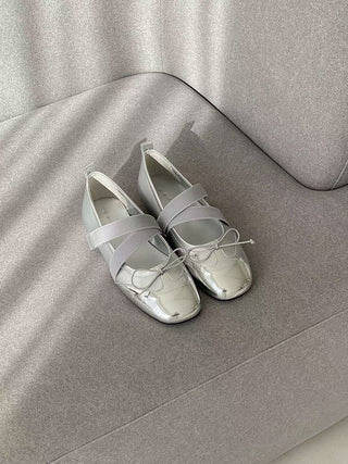 Bow Strap Ballerina Flats