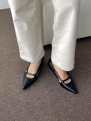Cross Low-Heel Pumps 香港女裝鞋