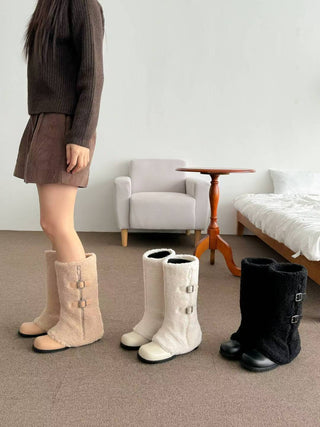 Teddy Buckled Boots 香港女裝鞋