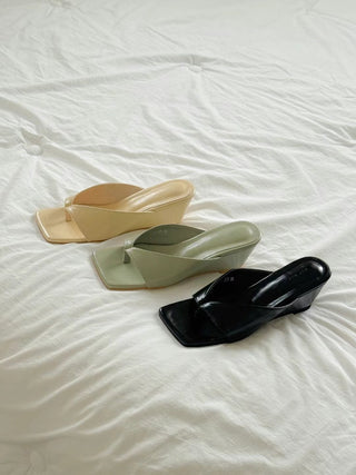 Square-Toe Heeled Sandals