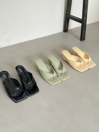 Seva Square-Toe Heeled Sandals 女裝鞋