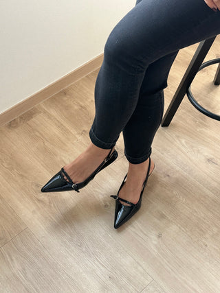 Buckled Slingback Heels