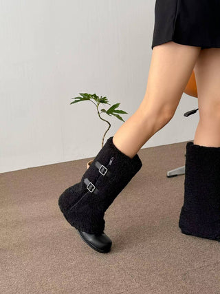 Teddy Buckled Boots 香港女裝鞋