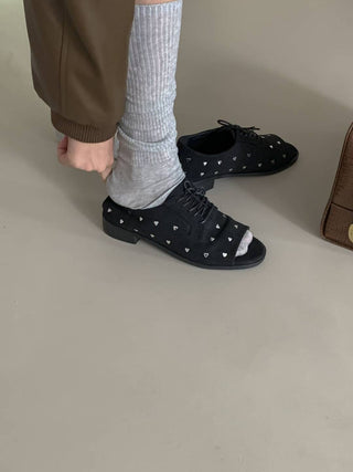 Dotted Laced Sandals