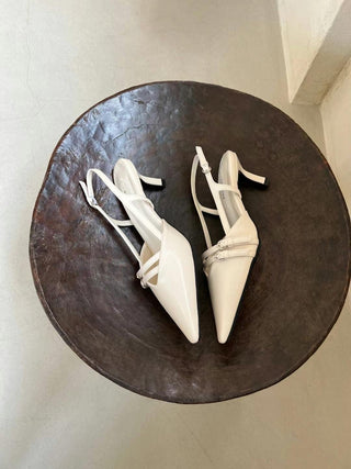 Double Buckled Kitten-Heel Pumps 高跟鞋