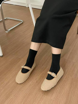 Fluffy Buckled Mary Janes 女裝鞋