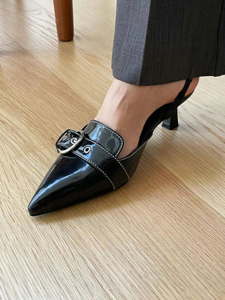 Bold Buckled Slingback Pumps 返工鞋