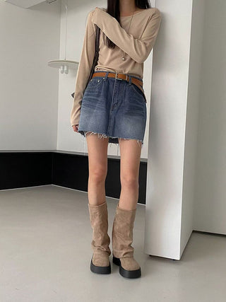 香港 Foldover Boots