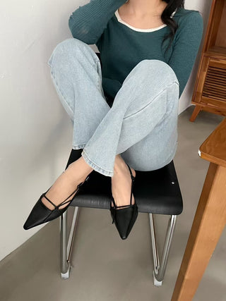 Bow Low-Heel Slingbacks上班鞋
