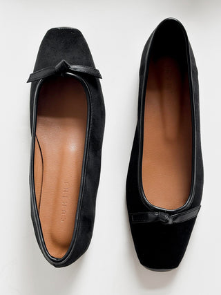 Suede Bow Flats