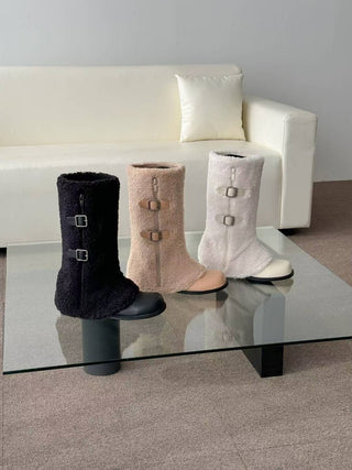 Teddy Buckled Boots 香港女裝鞋