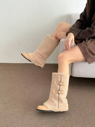 Teddy Buckled Boots 香港女裝鞋