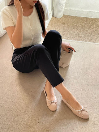 Satin Bow Flats