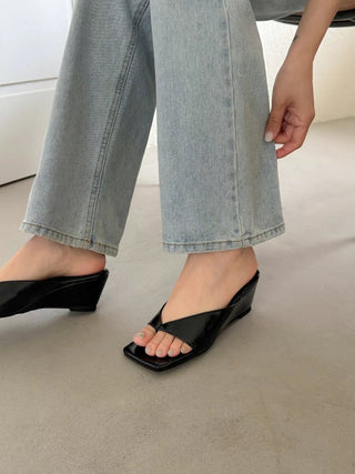Seva Square-Toe Heeled Sandals 女裝鞋