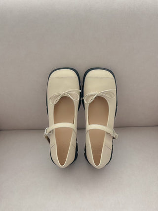 Square-Toe Bow Platform Mary Janes 女裝鞋