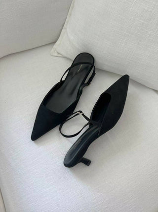 Suede Slingback Heels
